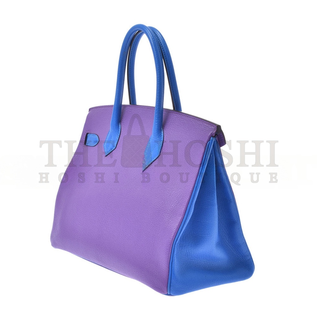 H**me5 BIRKIN 30 TOGO LEATHER ANEMONE PURPLE WITH ELECTRIC BLUE GOLD BUCKLE BAG 800000091270000 (30*23*15cm) Master Quality